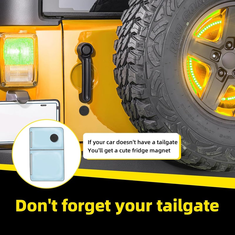 P Polerden Keyhole Covers Compatible with 2018-2025 Jeep Wrangler JL and Gladiator JT, 2 Front & 1 Tailgate, Strong Magnet Keyhole Decor Accessories for Door Lock Protection(Flag) - Image 2